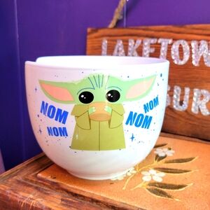 Star Wars Grogu  Mandalorion the child pho bowl wide-green/white